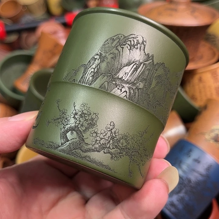 紫砂茶杯全手工紫砂主人杯