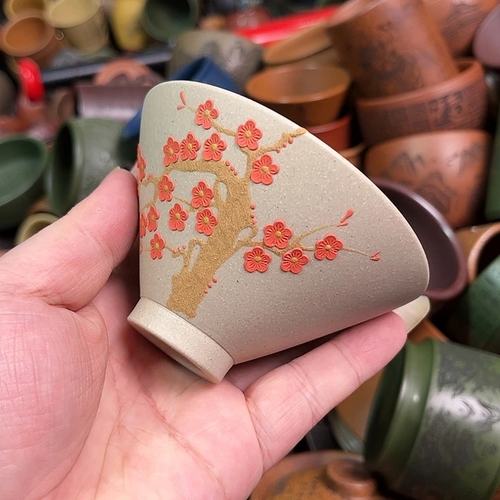 紫砂茶杯全手工紫砂主人杯