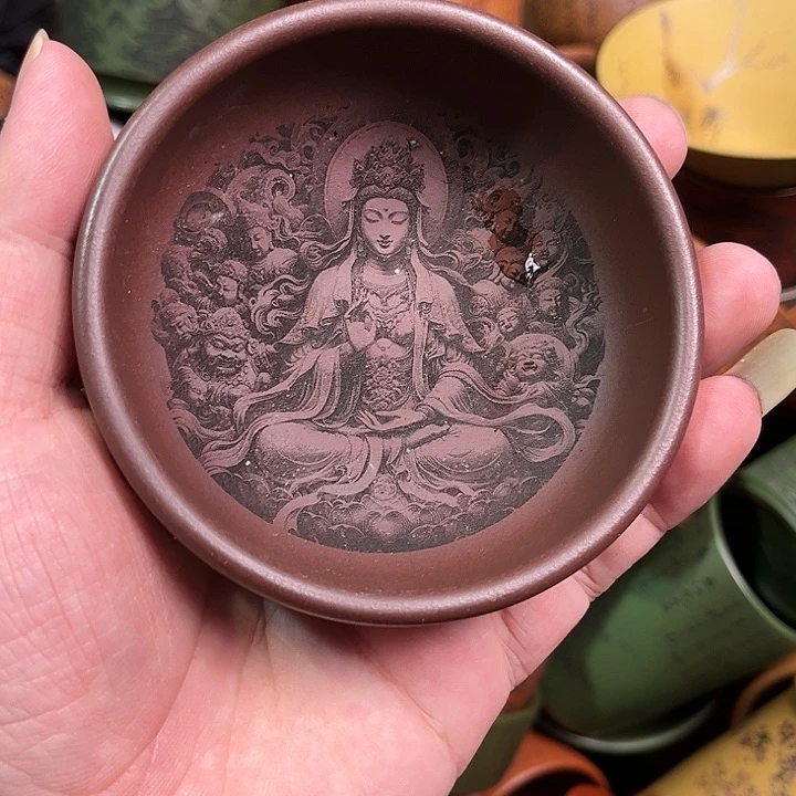 紫砂茶杯全手工紫砂主人杯