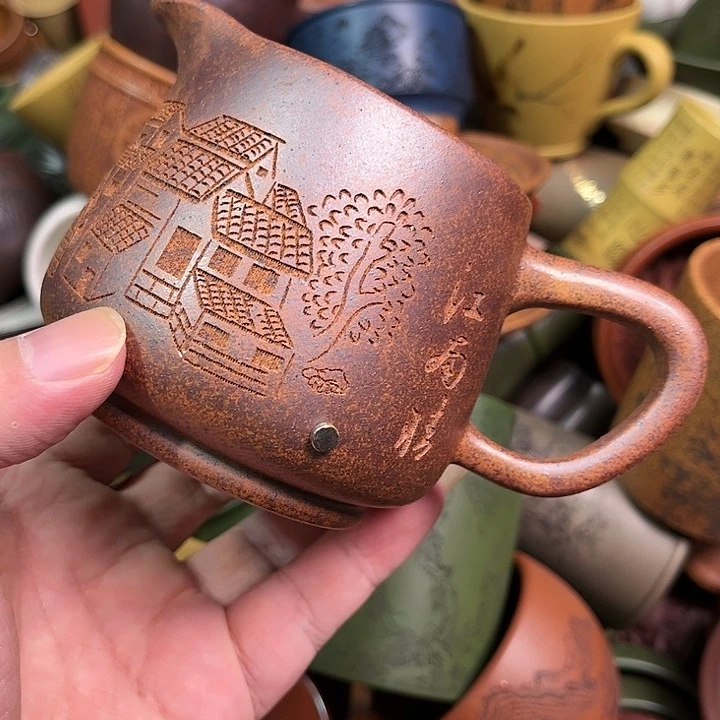 紫砂茶杯全手工紫砂主人杯