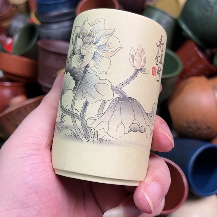 紫砂茶杯全手工紫砂主人杯