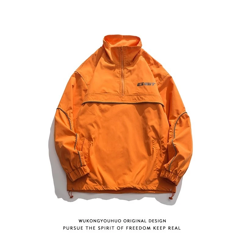 【张老师严选】美式机能立领夹克复古宽松运动外套男休闲外套春秋