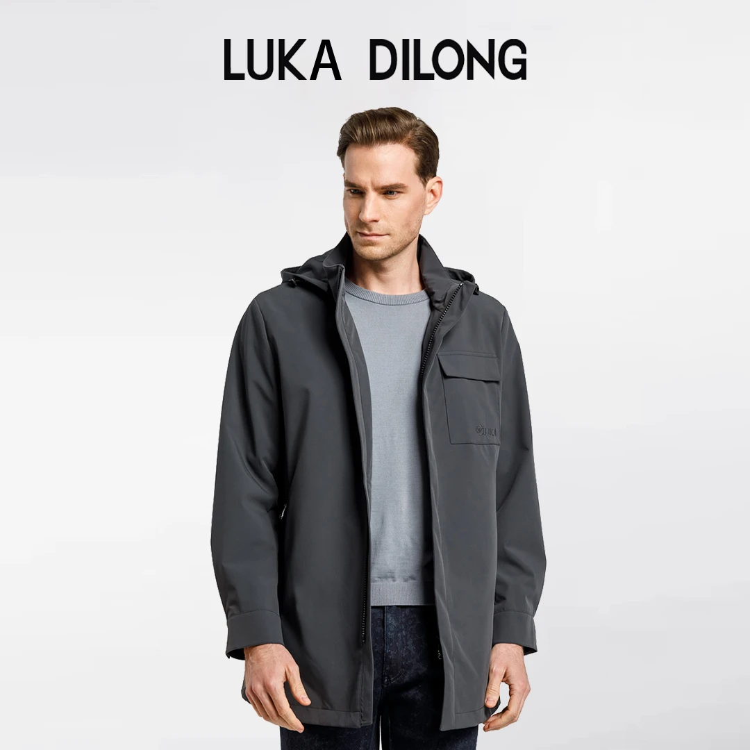 路卡迪龙-春秋防风百搭可拆卸连帽男款棉服薄款外套-151215202