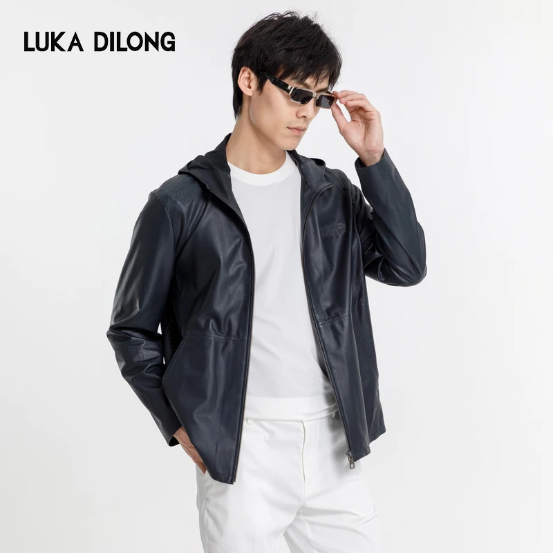 路卡迪龙-【羊皮革】专柜高端男士休闲防风羊皮真皮皮衣-360240503
