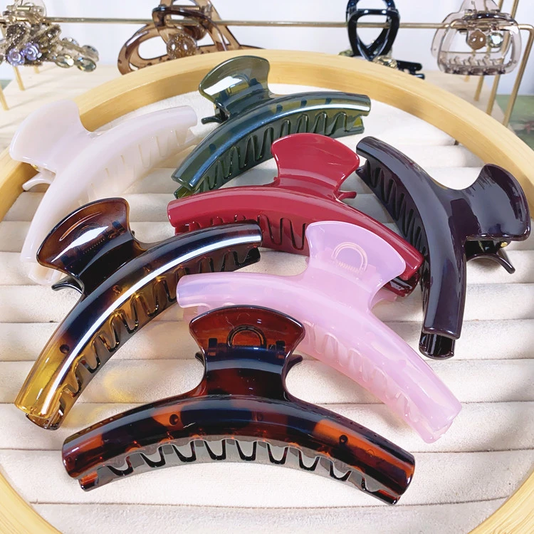 韩版头饰气质网红发饰百搭复古法式简约夹子韩式一字优雅大号抓夹