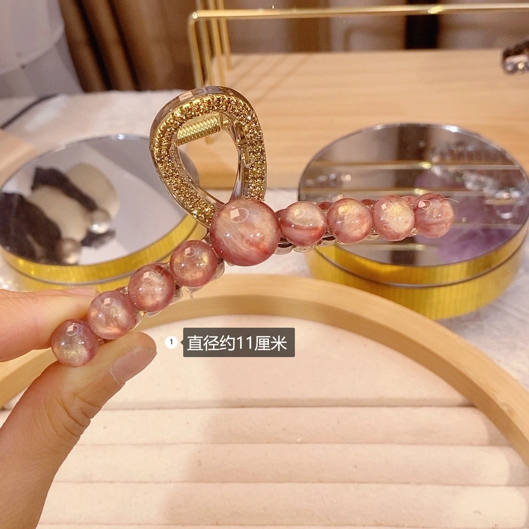 2024夏季新款韩版时尚轻奢简约葡萄红11厘米抓夹彩色优雅大抓夹