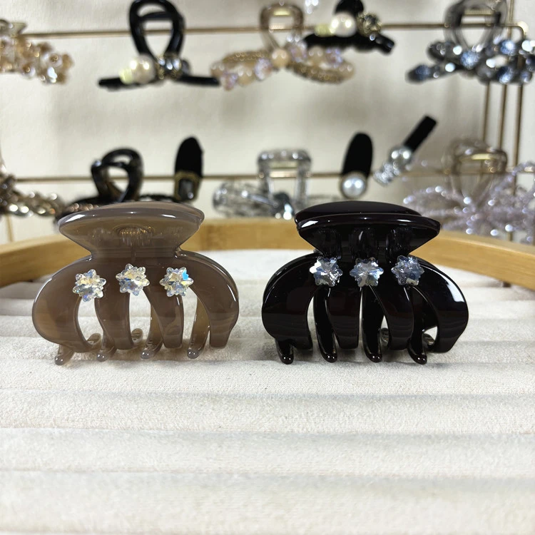 气质韩系南瓜抓八爪鱼韩版6公分中小抓夹固定神器百搭高马尾抓