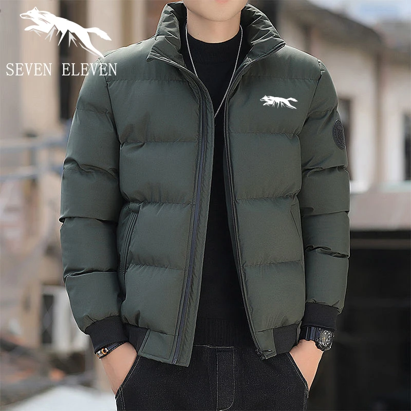 断码狼高档棉服冬季男士立领休闲秋冬加厚保暖棉袄大码面包服棉衣