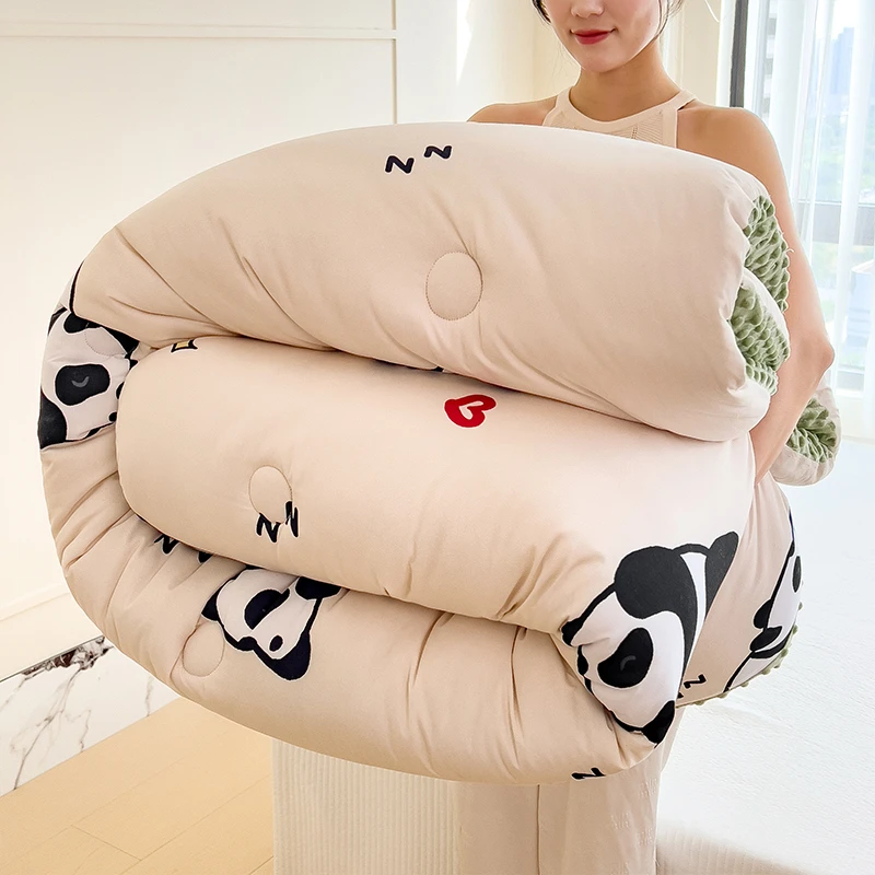 冬季加厚被子秋冬保暖被牛奶绒被芯被褥冬天棉被过冬家用加绒保暖