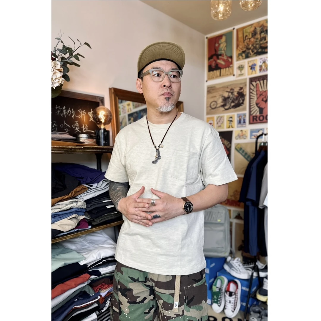 竹节棉日系简约水洗短袖T恤