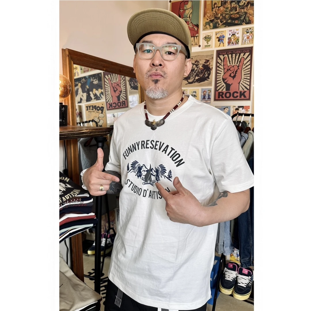 复古印花水洗舒适柔软透气短袖T恤732