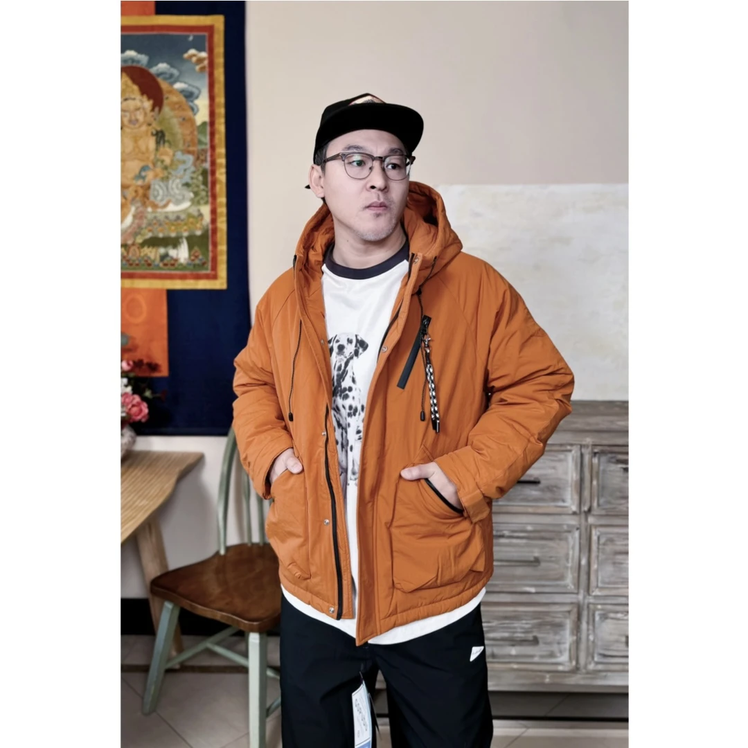 户外山系机能防风防水白鸭绒连帽羽绒外套1363