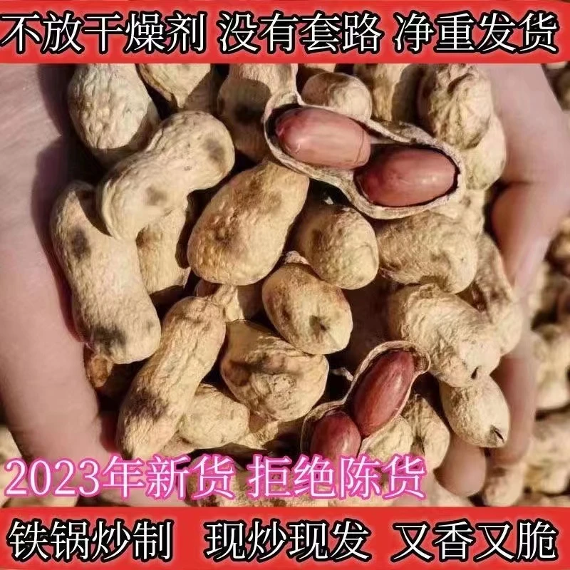 23年新货锅巴花生农家铁锅干炒2原味带壳花生东北小珍珠花生年货