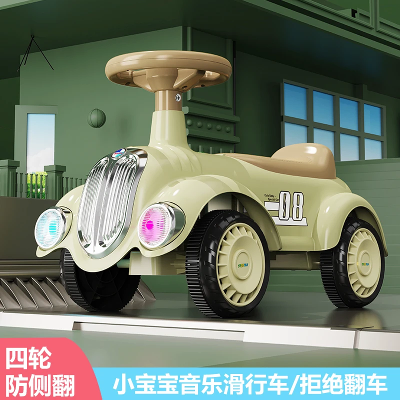 儿童平衡车1-3岁灯光音乐滑行车助步车学步车防侧翻宝贝设计稳定