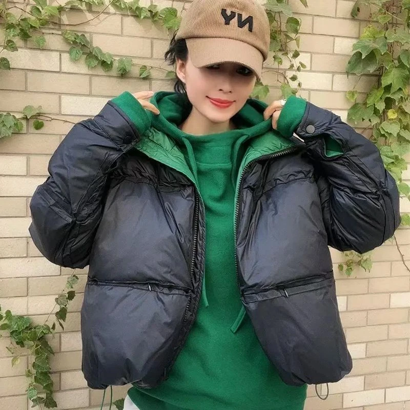 欧洲站2024冬季新款韩版时尚宽松保暖棉服外套休闲加厚百搭女棉衣