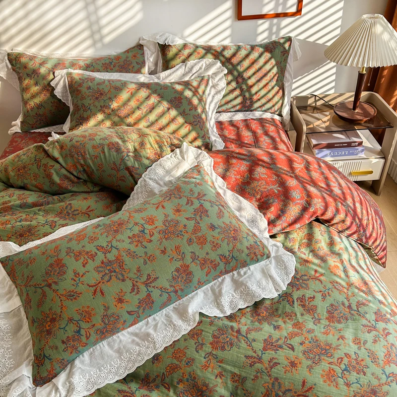 【弘雪】 塞尔曼 法式情调全棉双层纱柔软A类四季通用床上四件套