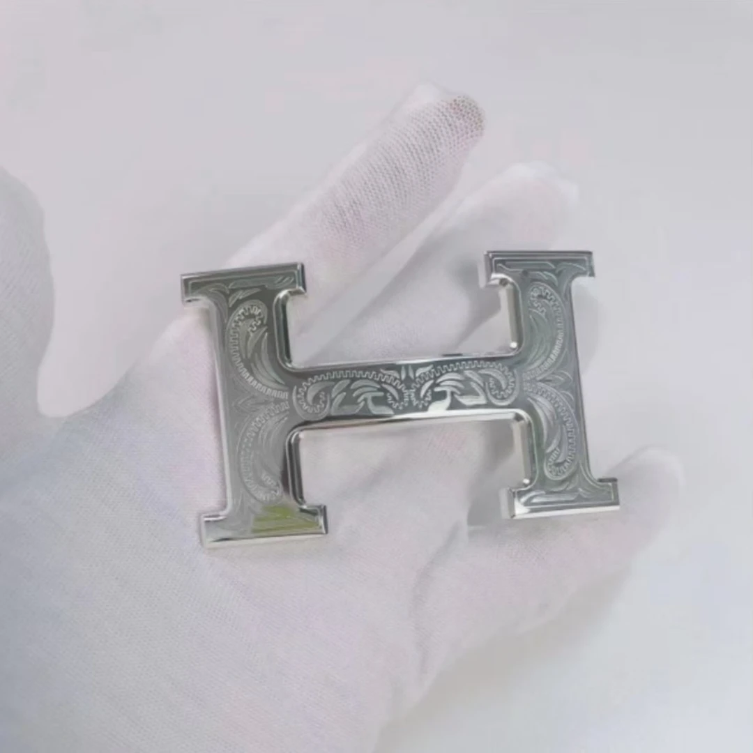 24K包金 男士高品质时尚腰带扣头 4.0板扣内穿配3.8宽腰带