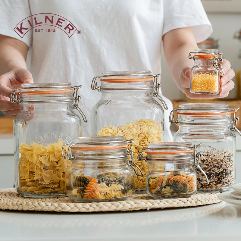 kilner英国玻璃罐五谷杂粮收纳盒家用意面干货储物瓶子食品密封罐