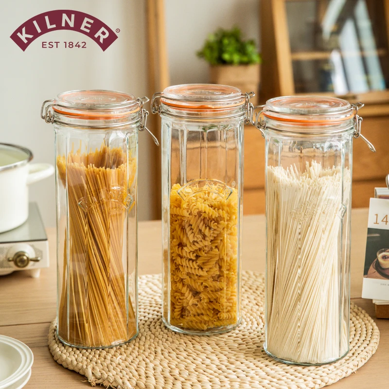 kilner面条收纳盒厨房挂面桶装放面条的玻璃密封罐五谷杂粮储物罐