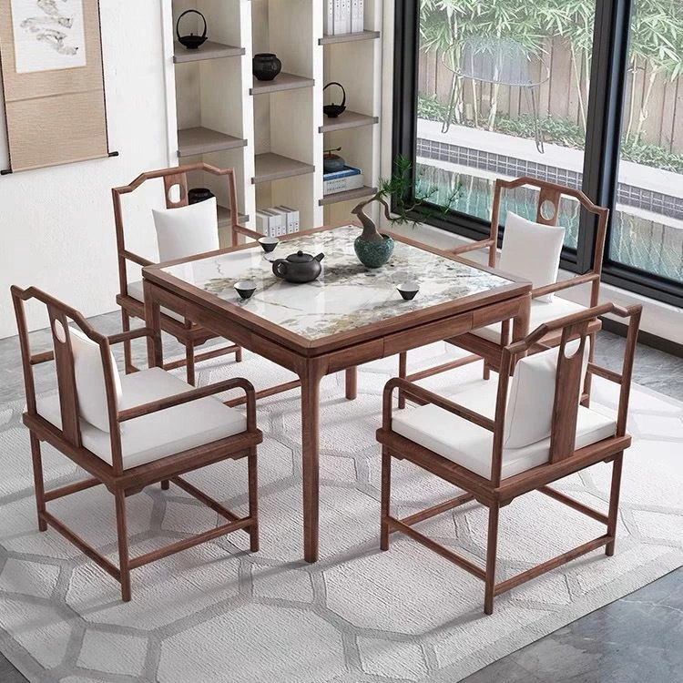 中式桌椅组合八仙桌棋牌方桌家用餐桌小户型桌仿古组合正方形茶桌