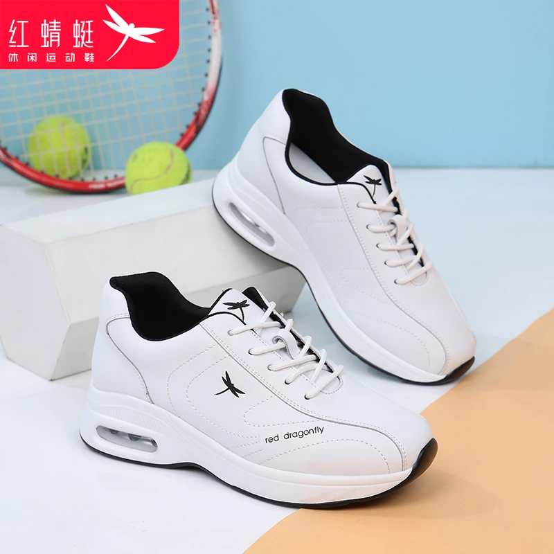 红蜻蜓秋季旅游鞋女2025新款显脚小女鞋防滑鞋女款气垫休闲运动鞋