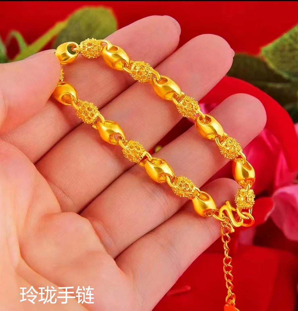 合金手链 女士【 玲珑手链 】女款    百搭    精美  素款     精致