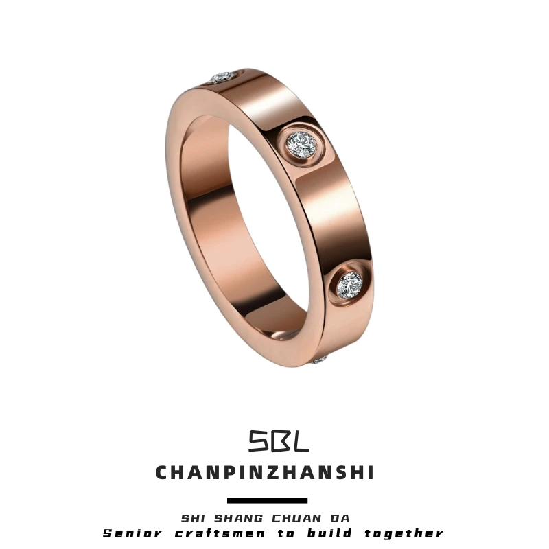 SHIBAILI/诗百丽 钛钢戒指 雅致古典戒指