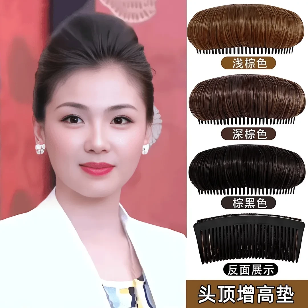 颅顶神器头顶补发盘头发垫手工增发量梳氛围感刘海全头套全真发