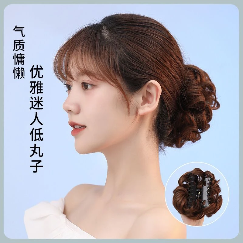 抓夹丸子头发自然短发耐用蓬松优质日常俏皮气质展示精选可爱彩色