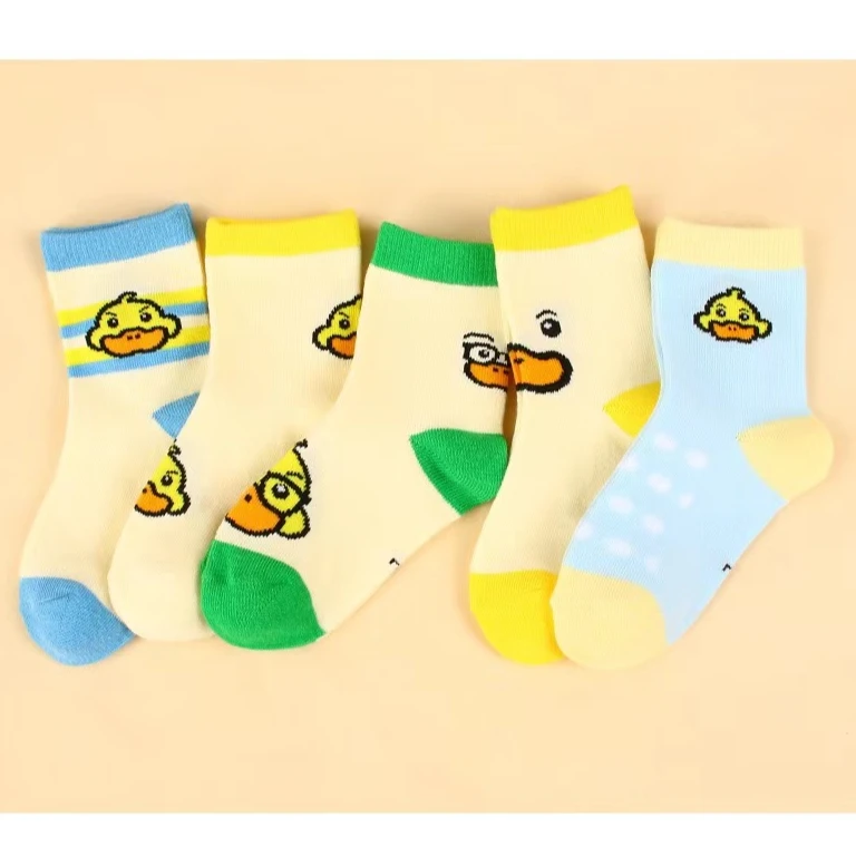 春秋儿童袜薄款中筒袜女童男童可爱松口童袜透气棉袜1-13岁学生袜