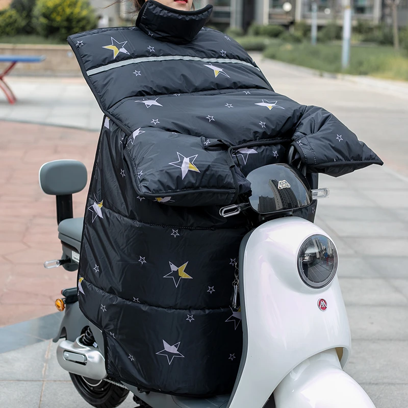 奔梵电动摩托车春秋冬季挡风被中厚四季电车电瓶车防风罩保暖防水