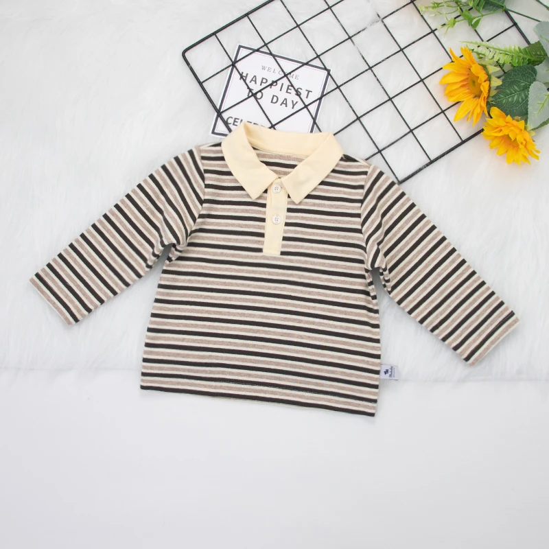 Bbe baby色织彩条圆领上衣-G192