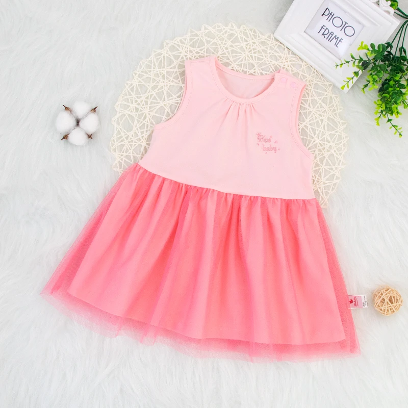 DY903/ Bbe baby夏款上新拉架单面布网纱裙子套装