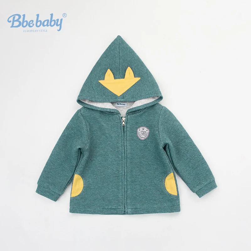 Bbe baby秋冬新品绿色小狐狸外套 男女宝可爱保暖针织外套-L055