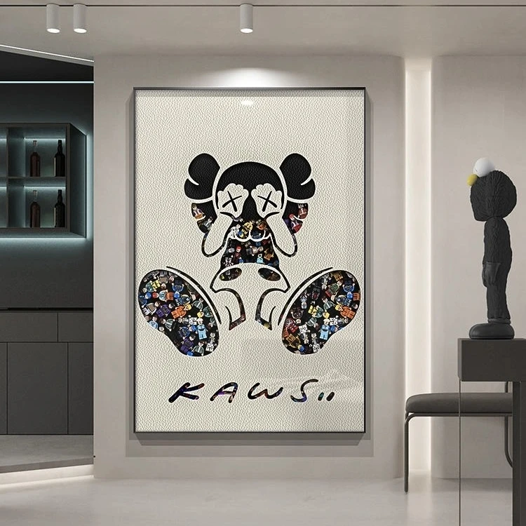 手工高货装饰画玄关走廊沙发背景卧室乐高芝麻街积木6080