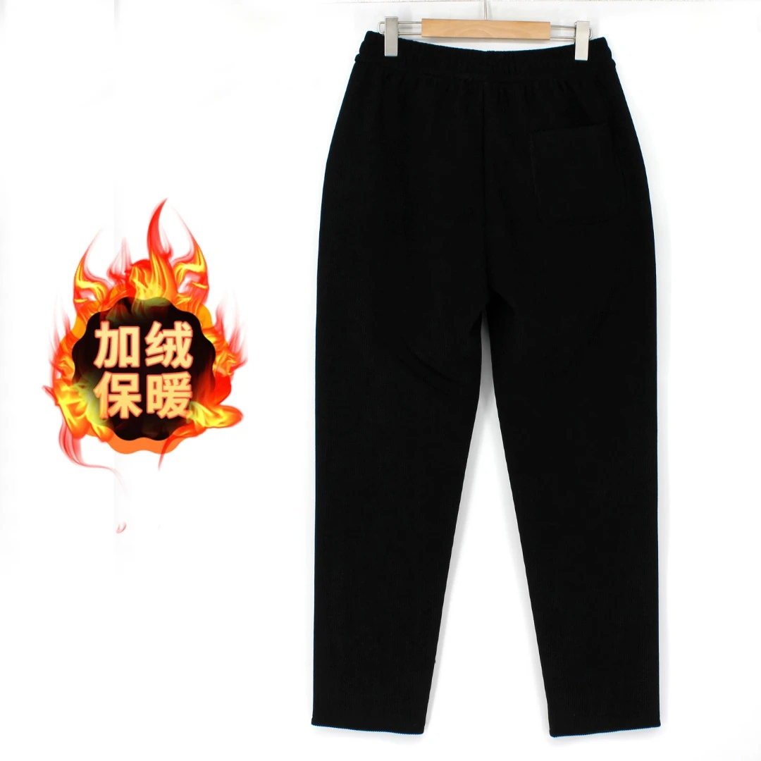 1007-23  男士百搭加绒细条平脚休闲裤    CF  42120