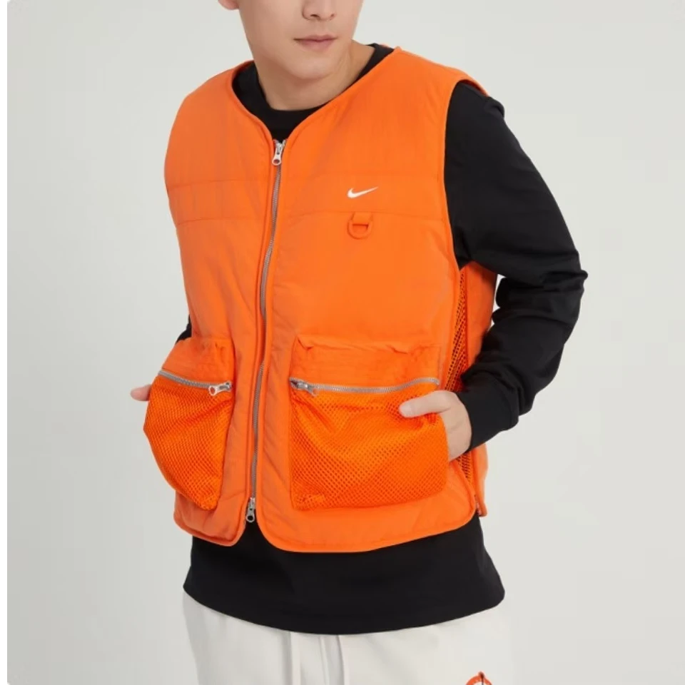 Nike 数字印花V领拉链无袖马甲 DV9494