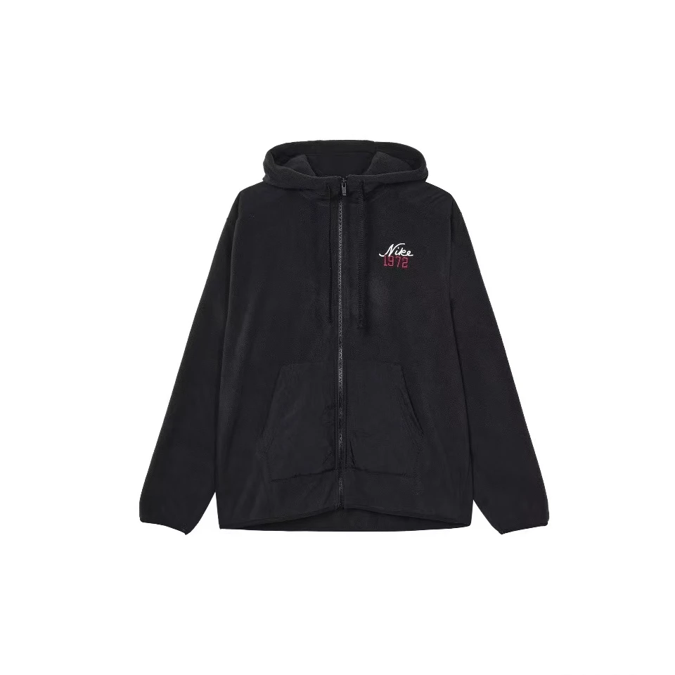 Nike 纯色连帽加绒宽松休闲夹克外套 FV8452