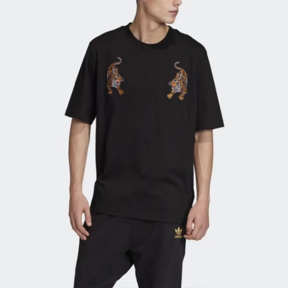 adidas originals三叶草 Tee SS 休闲运动圆领短袖T恤 GC8692