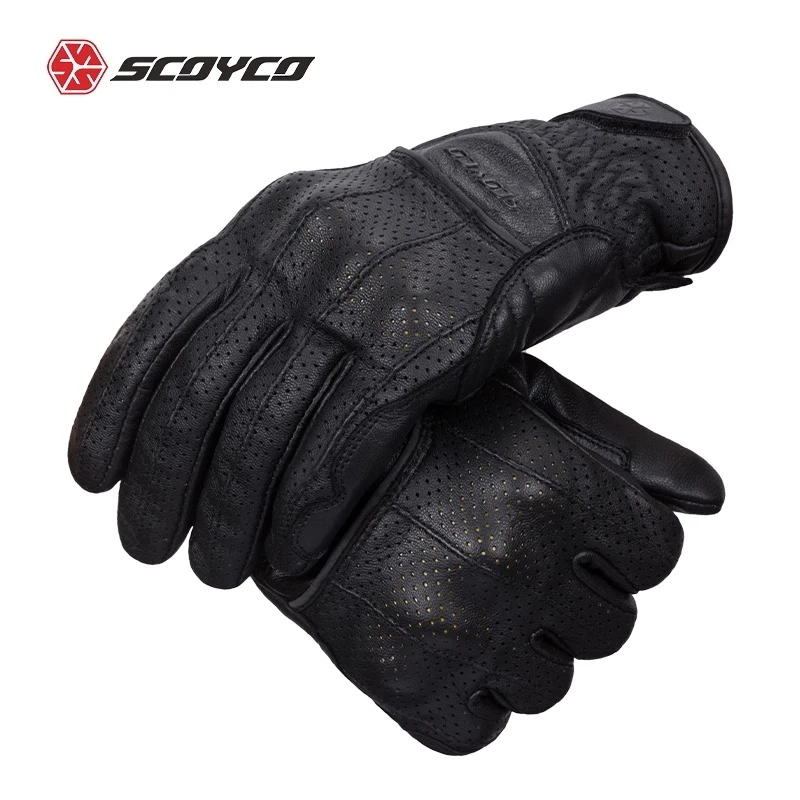 Scoyco/赛羽摩托车骑行手套触屏羊皮男女复古舒适防摔耐磨防滑