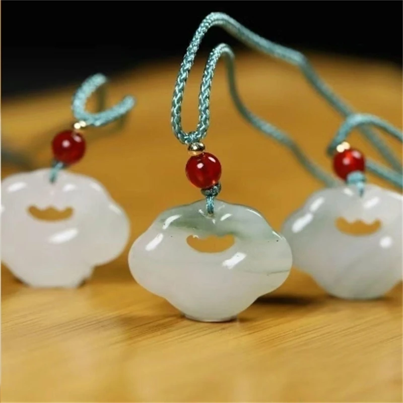 纯天然新疆天山翠如意锁男女同款祥云锁气质手工多样性发货挂坠