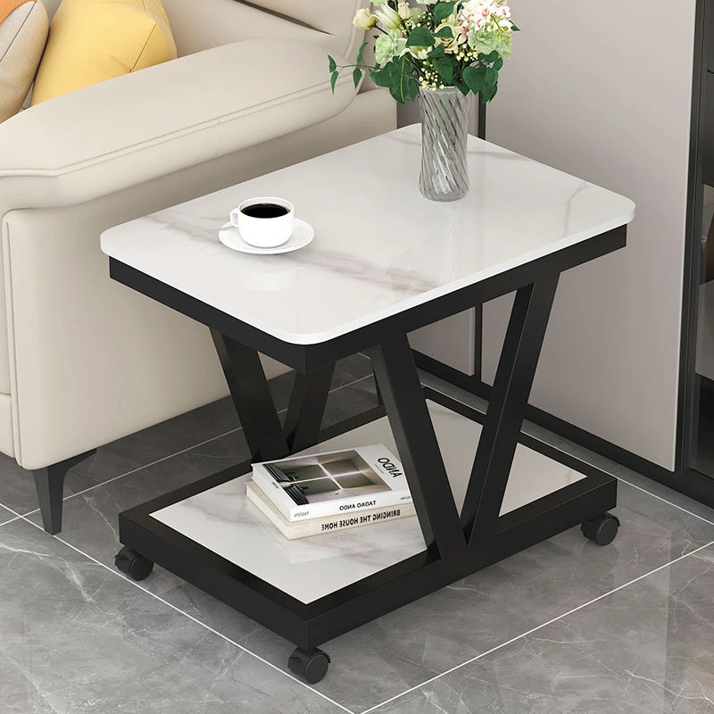 新疆包邮轻奢岩板沙发边几边桌可移动创意角几床头桌侧边柜迷你