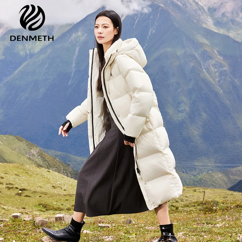 登美司95鸭绒「微瑕」长款羽绒服高蓬松显瘦修身零下三防加厚