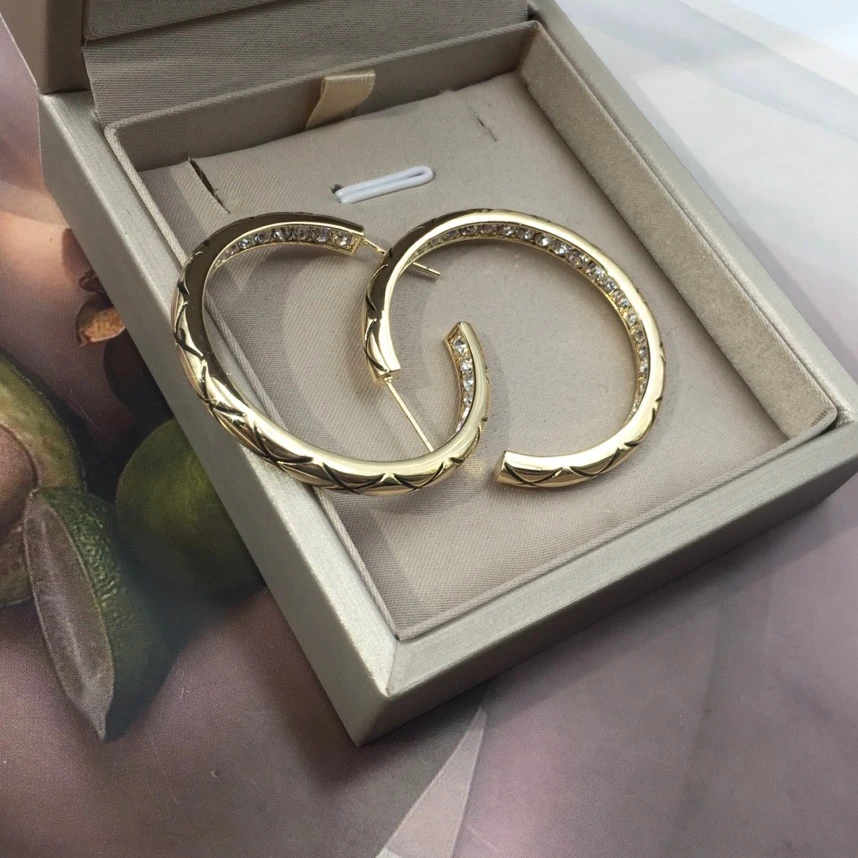 铜合金耳饰 新品潮欧美时尚大耳圈耳环女气质个性小众设计饰品