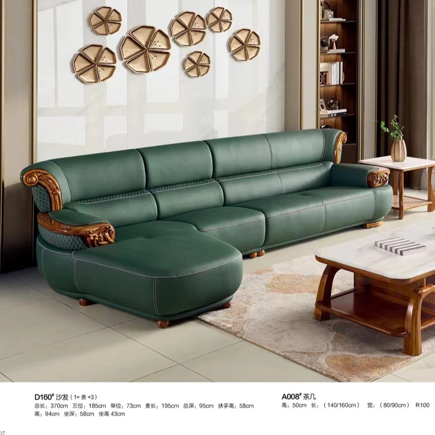 三人位高档乌金木极简真皮沙发中小户型欧式客厅轻奢新款皮质家用