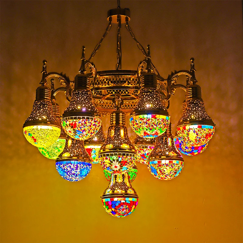 2024新款法式吊灯特色餐厅咖啡厅酒店民宿土耳其手工波西米亚新疆