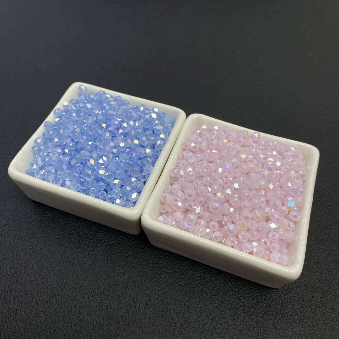 【4mm枣珠晶晶】精品手工DIY串珠散珠子