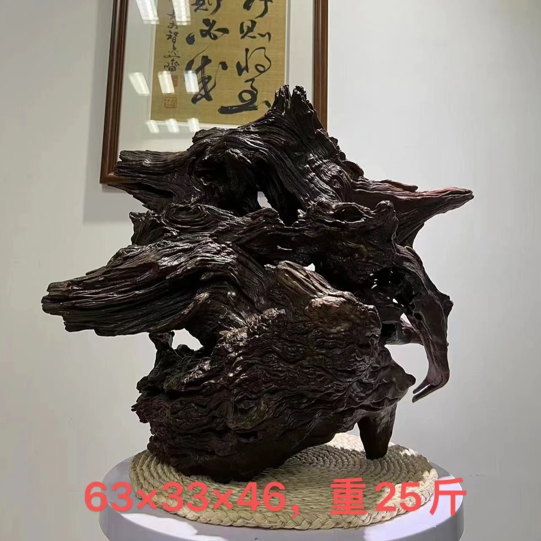 天然古木沉水料侘寂风天然无修切玄关摆件枯木风民宿01