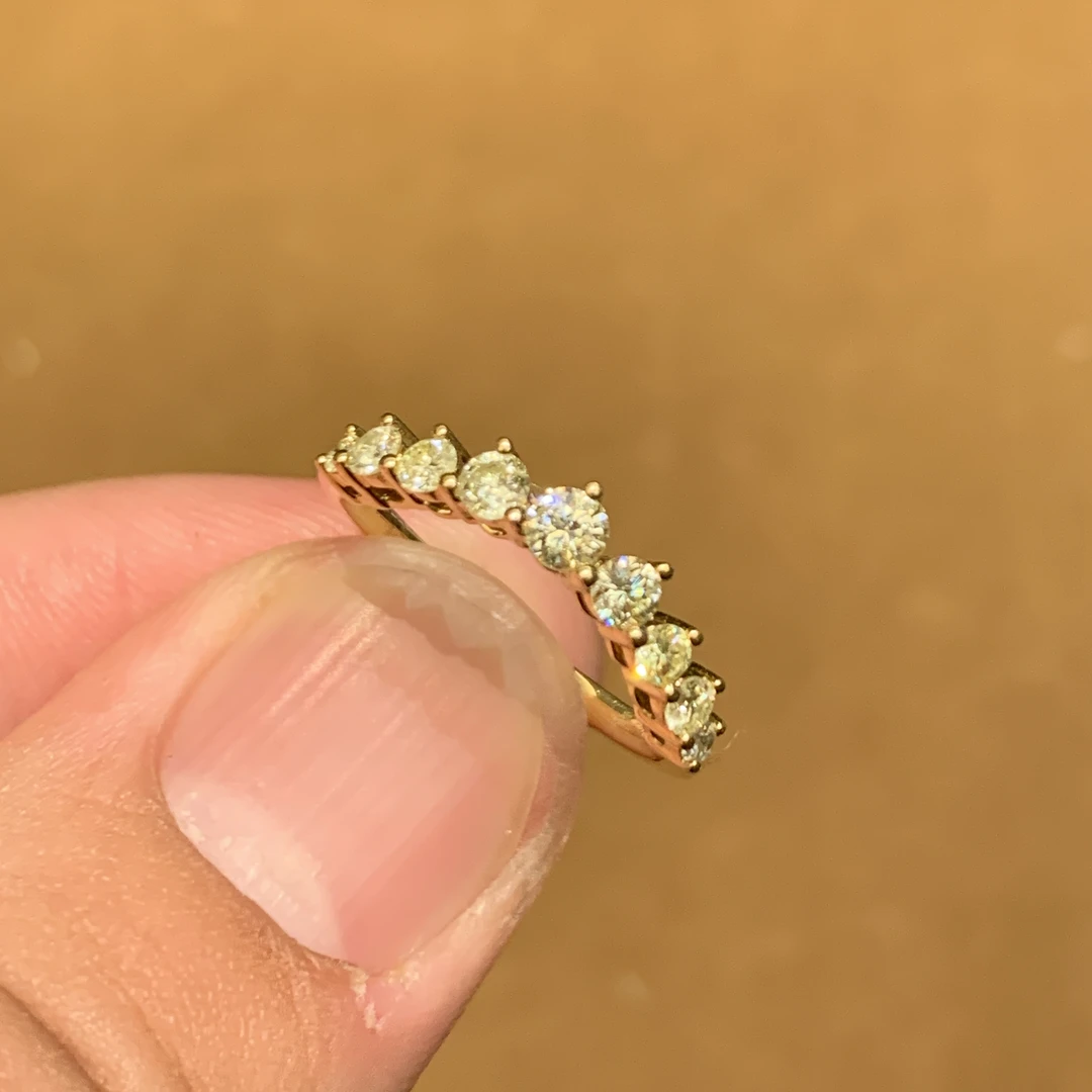 18K金钻石戒指 搭配叠戴