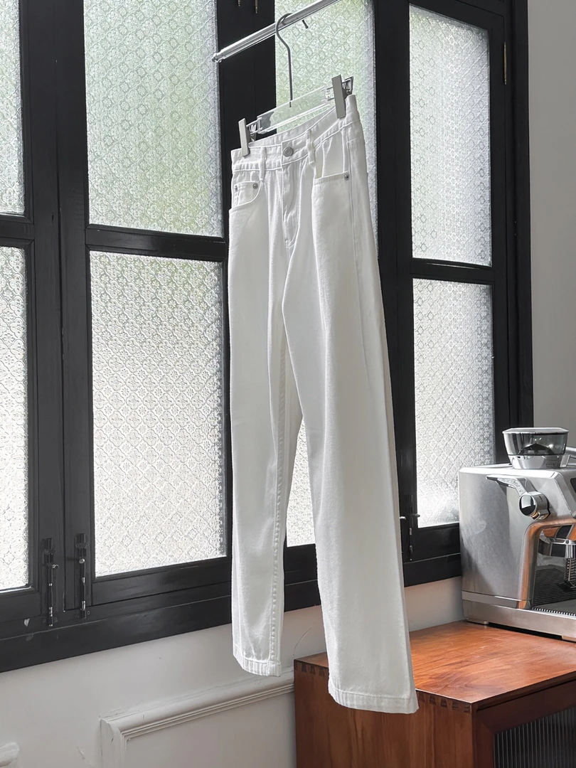 【MOC*纯原】环保天然超柔生物基纤维水洗不挑人显胯小MC白色九分裤